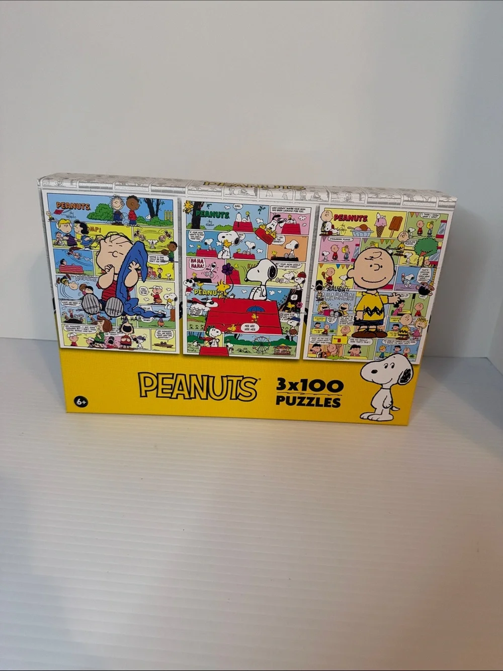 Peanuts 3 x 100 Pc Jigsaw Puzzles, Brand New-Sealed Box!